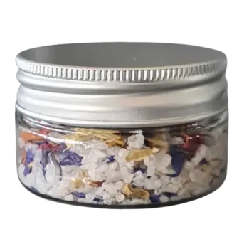 Pot de 100 ml en cristal avec bouchon en aluminium