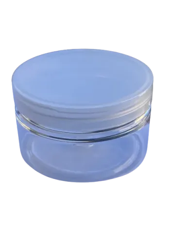 Tarro de cristal de 200 ml en pet con tapón de plástico neutro