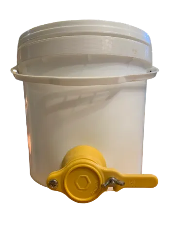 Boîte alimentaire conique ronde en plastique - 7 l - 10 kg miel avec robinet