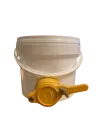 Latta rotonda conica in plastica per alimenti - 5 kg miele con rubinetto