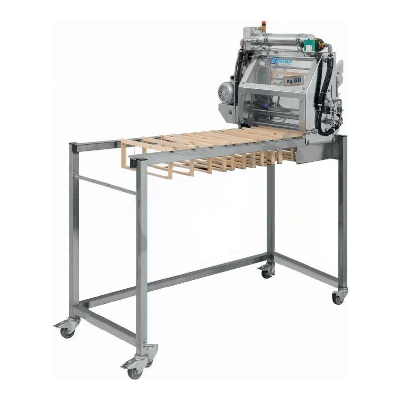 Heated vibrating knife uncapping machine complete with support frame