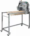 Heated vibrating knife uncapping machine complete with support frame
