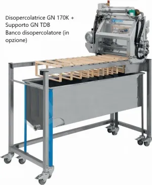 Heated vibrating knife uncapping machine complete with support frame