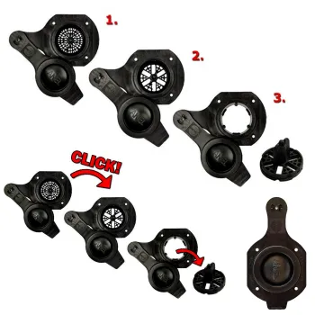 Bouchon de l'entrée hybride et de l'orifice d'alimentation (noir)