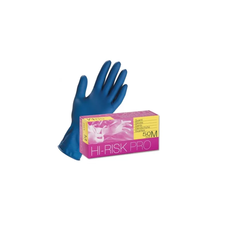 Disposable high resistance latex gloves (pack of 50 pieces)