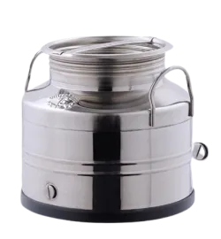 Stainless steel oil container with screw cap 15 L