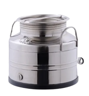 Stainless steel oil container with screw cap 20 lt