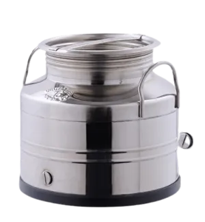 Stainless steel container for oil with screw cap - 20 L