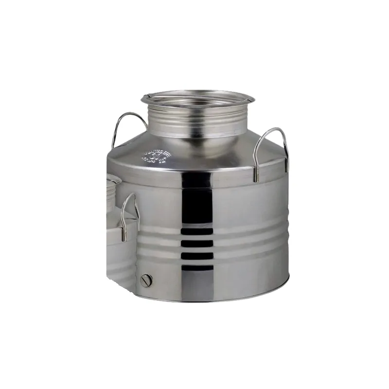 Stainless steel container for oil with screw cap - 25 L