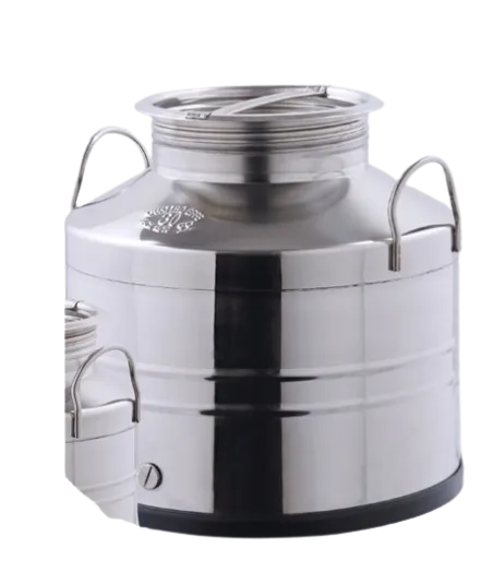 Stainless steel container for oil with screw cap - 30 L