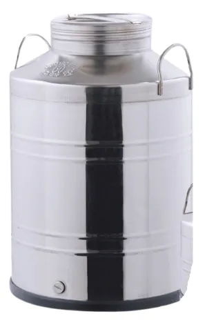 Stainless steel container for oil with screw cap - 50 L