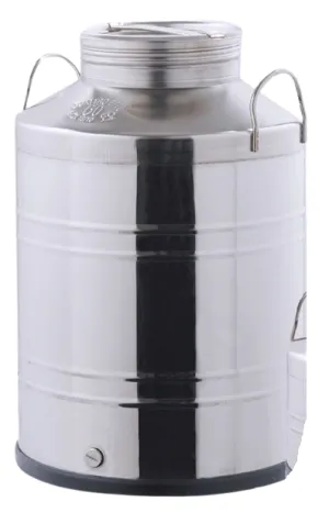 Stainless oil drum container with screw cap 75 l