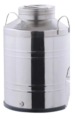 Stainless steel container for oil with screw cap - 100 L