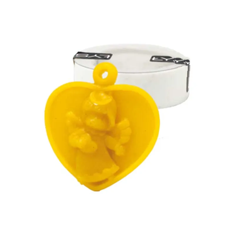 Silicone candle mold angel with heart - pendant