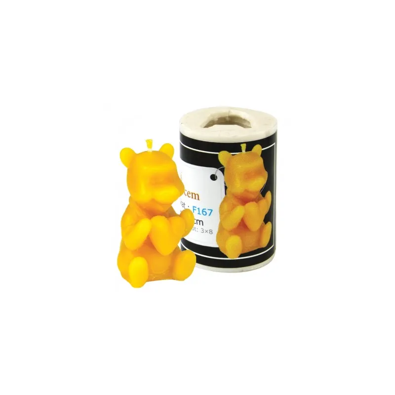 Silicone mold for bear candle with heart