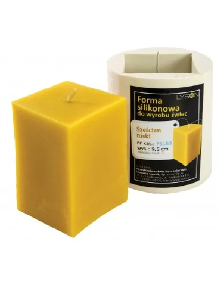 Silicone mold for candle with 95mm CUBE