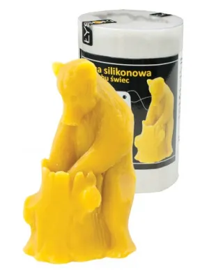 Stampo in silicone per candela con orso con miele