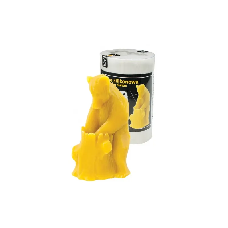 Stampo in silicone per candela con orso con miele