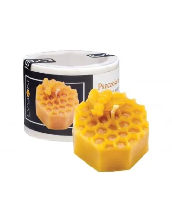 Silicone candle mold with bee on honeycomb
