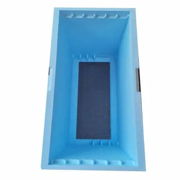 Colmena de poliestireno azul de 6 cuadros d.b. con placa inferior