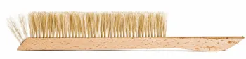 Large brush with horsehair bristle and wooden handle
