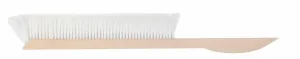 Economical brush with plastic bristle and wooden handle
