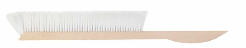 Economical brush with plastic bristle and wooden handle