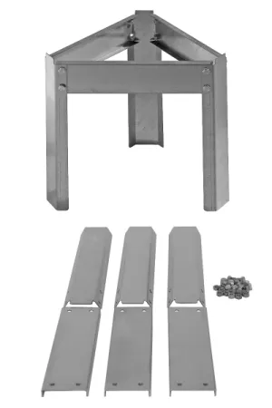 Inox sheet metal disassembled support for tank of kg 200