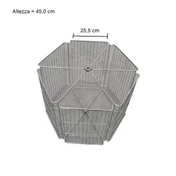EDELSTAHLKORB für Radial-Honigschleuder, 12 Langstroth-Rähmchen – Honigschleuder Ø 620 mm – Bohrung für Welle Ø 16 mm