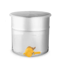 Edelstahl-Honigreifebehälter 25 kg mit Kunststoff-Durchgangshahn