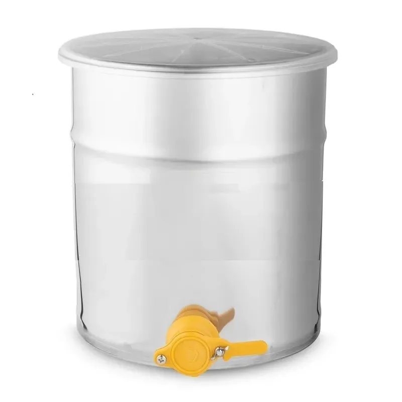 Maturatore inox per miele 50 Kg con rubinetto in plastica passante