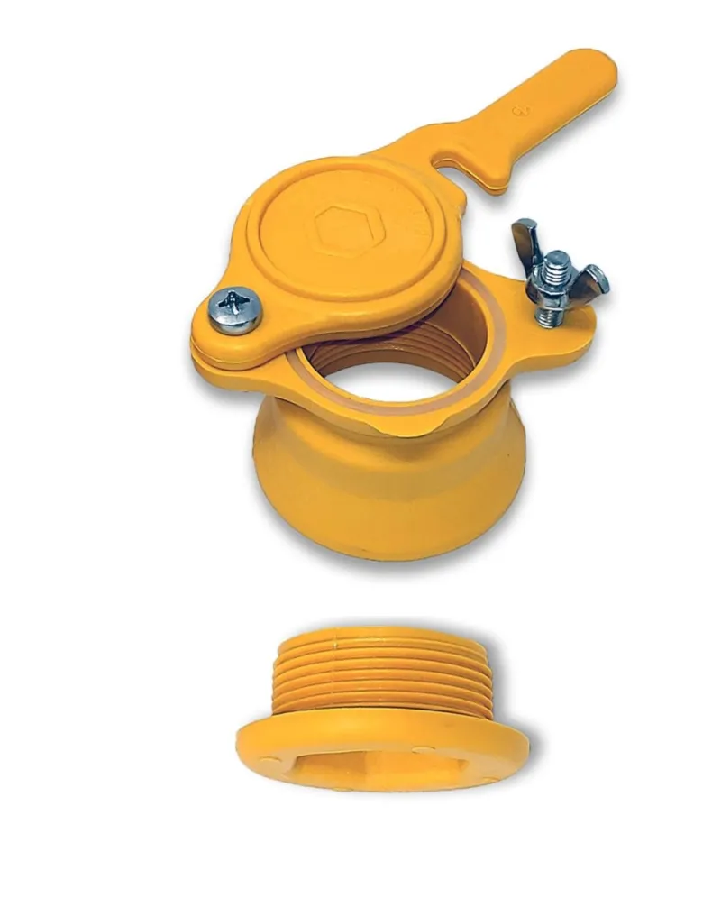 Nylonhahn ø 40 mm -1"1/2 mit ringmutter Nylonhahn ø 40 mm -1"1/2 mit ringmutter