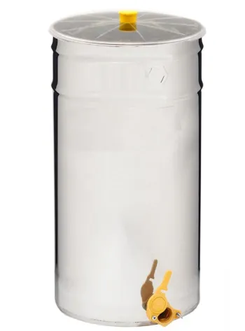 Mûrisseur à miel en acier inoxydable - 100 kg avec robinet de passage en plastique