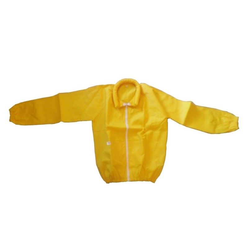 Compact jacket with circular terry collar Compact jacket with circular terry collar