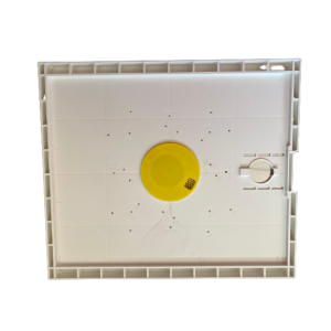 Plastic bee escape on tablet for langstroth 10-frame beehive