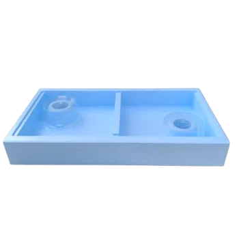 Polystyrene cover feeder split in two for 6-frame d.b. beehives