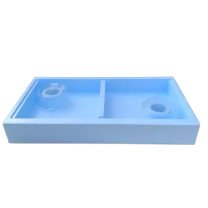 Polystyrene cover feeder split in two for 6-frame d.b. beehives