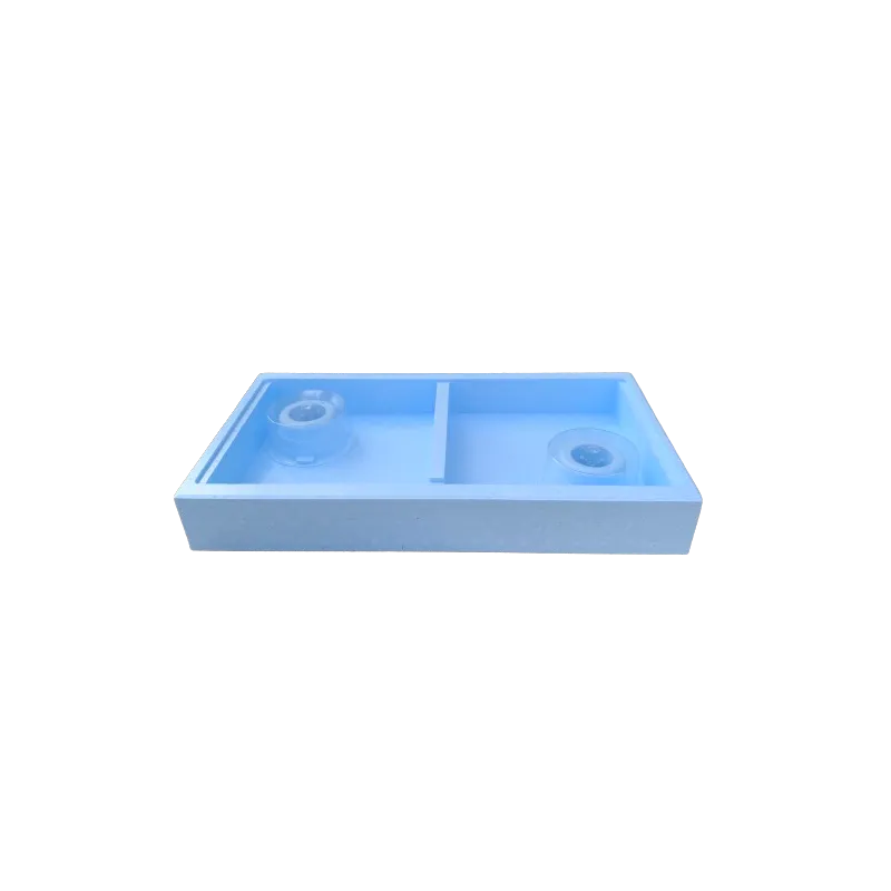 Polystyrene cover feeder split in two for 6-frame d.b. beehives