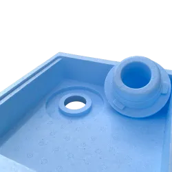 Polystyrene cover feeder split in two for 6-frame d.b. beehives