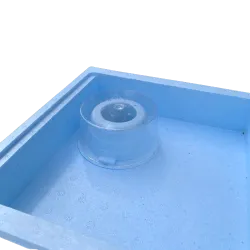 Polystyrene cover feeder split in two for 6-frame d.b. beehives