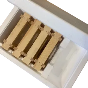 Polyethylene queen fertilization nucleus hive with 4 frames and feeder