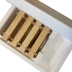 Polyethylene queen fertilization nucleus hive with 4 frames and feeder