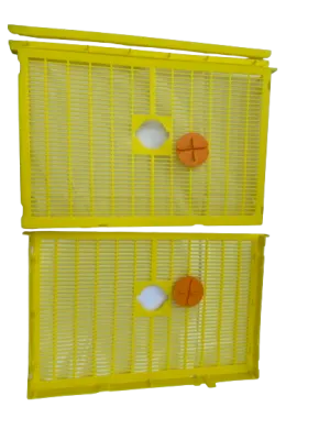 Isolator cage for brood block from d.b. plastic nest
