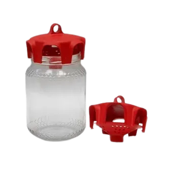 Maceta trampa roja para drosophila suzukii para tarros de miel de 1 kg (paquete de 2)