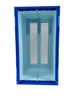 Beehives with drawer d.b. 6 split polystyrene frames with blue edging without bottom rails