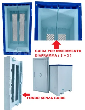 D.b. 6-zargige bienenbeute aus gespaltenem polystyrol mit blauer sicke ohne bodenleisten