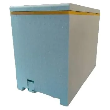 Beehives with drawer d.b. 6 honeycombs made of polystyrene with full mesh bottom and yellow wear-resistant edging