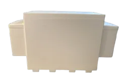 D.B.-Beute aus hochdichtem Styropor mit 6 Waben, geteilt in 2 Einheiten, mit Doppelfütterer