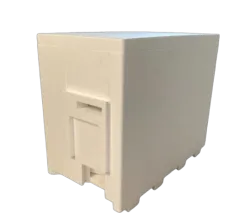 D.B.-Beute aus hochdichtem Styropor mit 6 Waben, geteilt in 2 Einheiten, mit Doppelfütterer