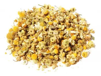 Camomilla (matricaria chamomilla l.) - fiori e foglie